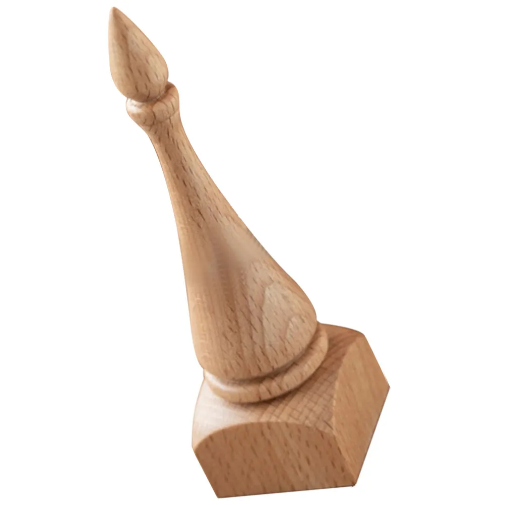 

Natural Wood Ring Display Stand Cone Shaped Ring Holder Jewelry Organizer for Retail Counter Showcase Supermarket Desktop Use