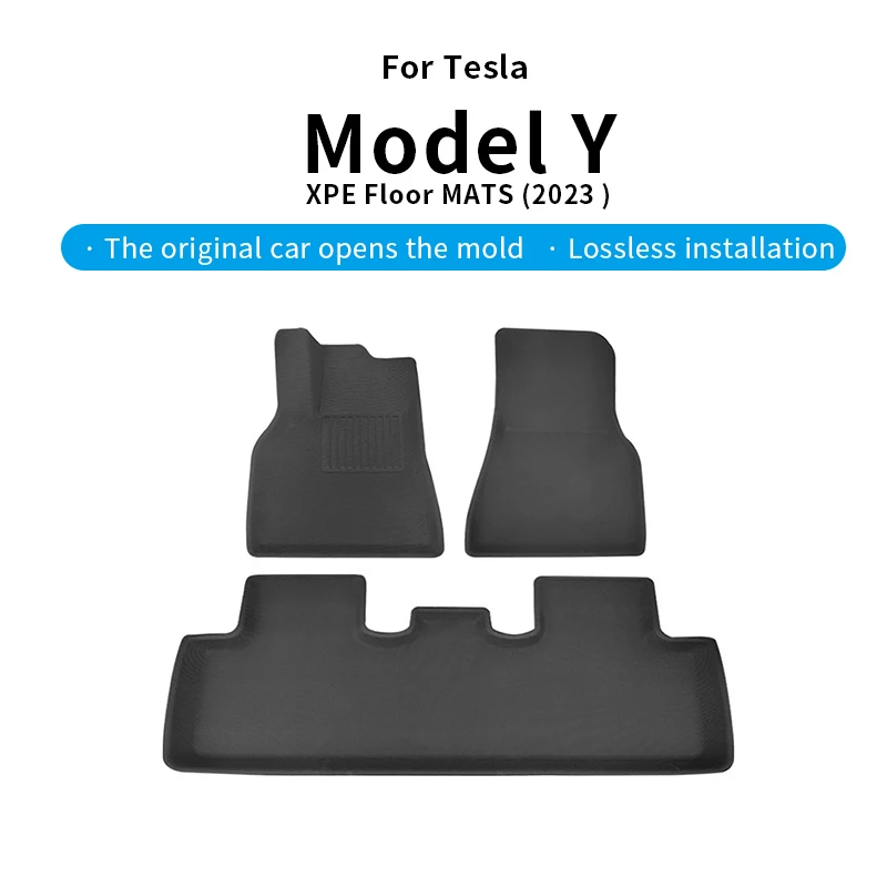 

For Tesla 2023 Model Y XPE Floor Mats Black Pad Foot Pad Tesla Liner Fully Surrounded Floor Mats