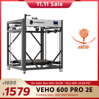 Tronxy VEHO 600 Pro 2E Multicolor 2-In-1-Out Dual Extruder Large Size Direct Drive 3D Printer 600x600x600mm 3d Printer Kit