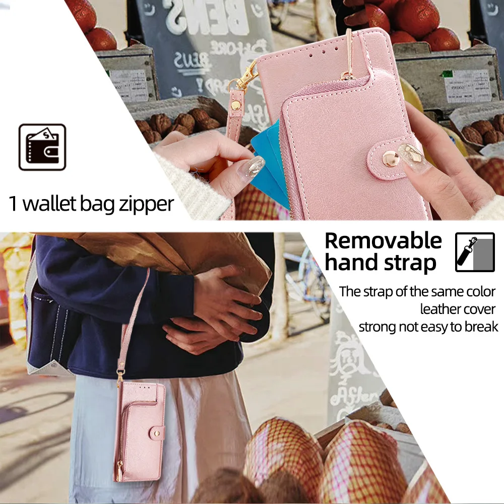 Retro Brieftaschen-Leder-Handyhülle für VIVO IQOO 12 9 8 7 Neo 9 Pro Z9 Z9x Z8 Z7 Z7x Z6 Z5 Z3 Flip Cover Kartenhalter Rückenschale – Detail 6