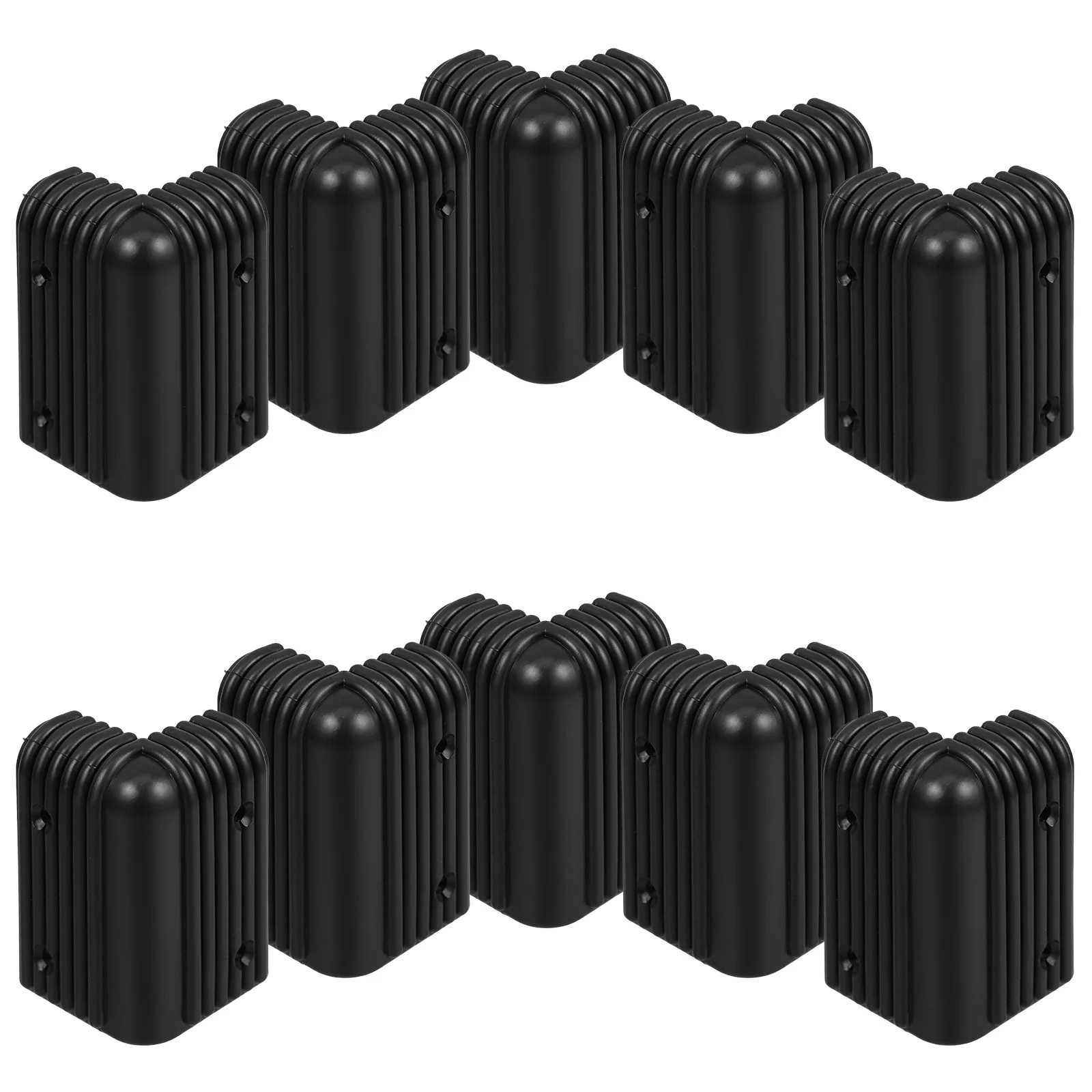 

12Pcs Black Plastic Corner Protectors for Speakers Stage Studio Desk Anti Collision Triangle Guards Furniture Safety