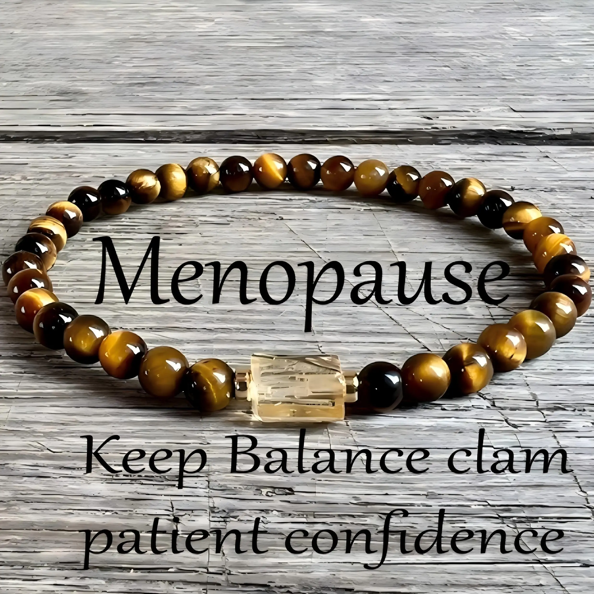 Menopause Tiger's Eye Bracelet | Natural ore calms emotions,restores balance & confidence.Gentle support for your new life stage