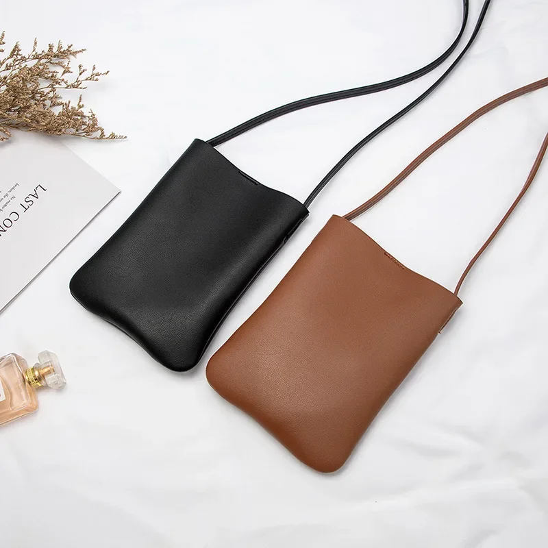 2023 Korean Ins Simple Satchel Mini Messenger Bag Women PU Leather Square Handbags Trend Crossbody Bolsa Feminina Lady Phone Bag