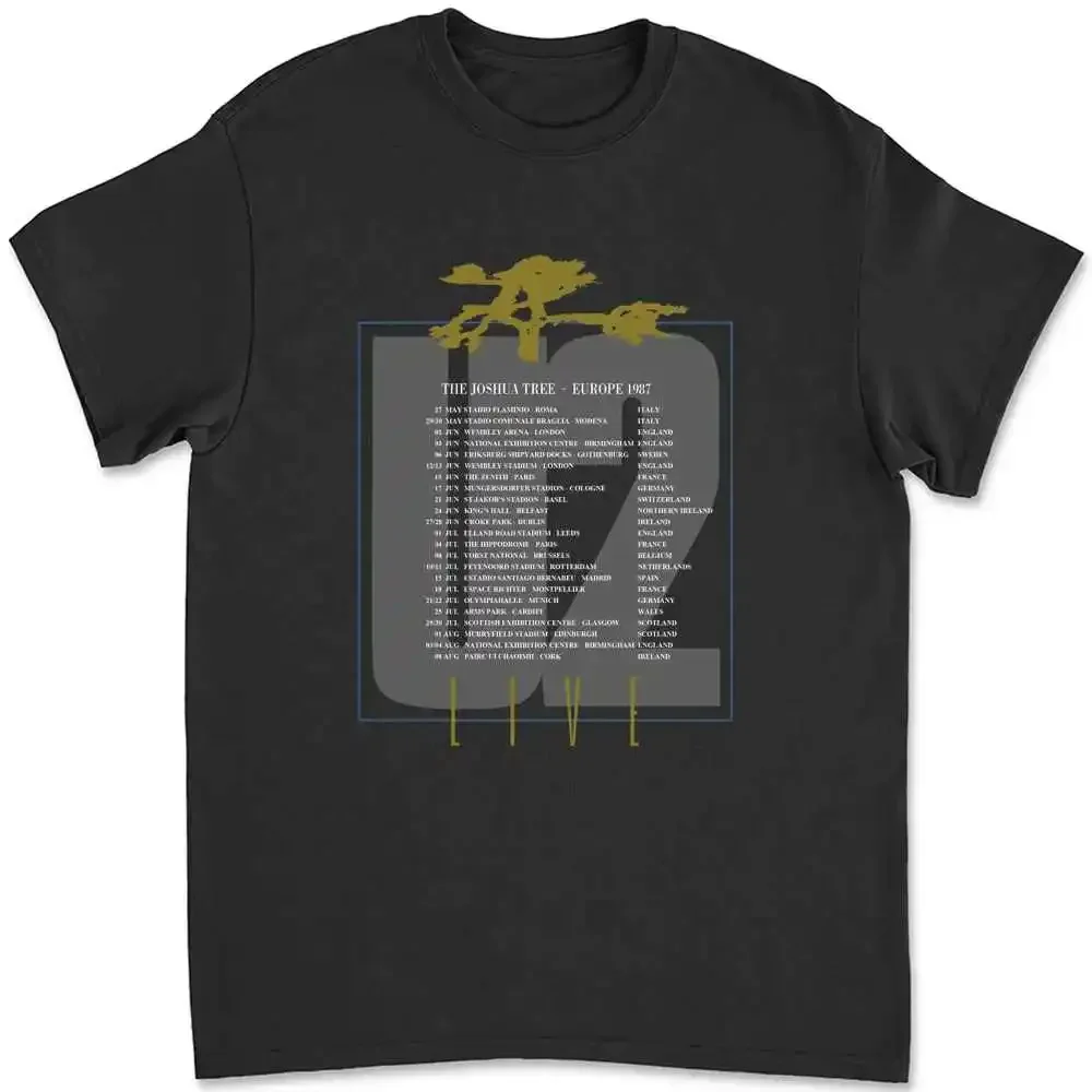 2016 White U2 Rock Band Concert 1987 The Joshua Tree Europe Tour Nwot T-shirt E74Y