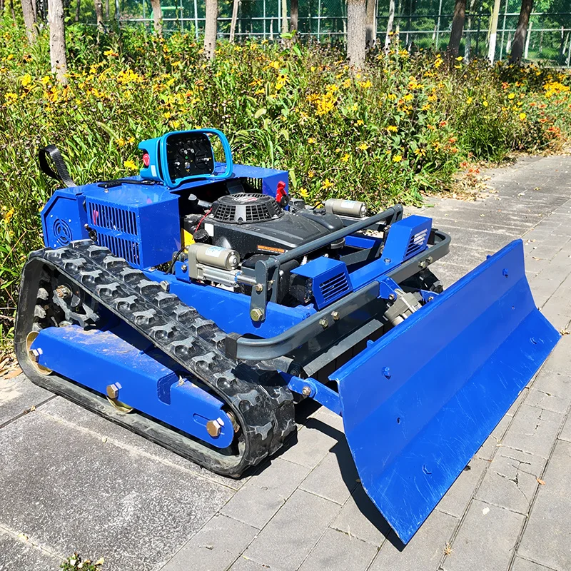 Customized Multi-Terrain Crawler Lawn Mower 4-Wheel Drive Slope Adaptation Durable for Rough Grass Robot Lawn Mower