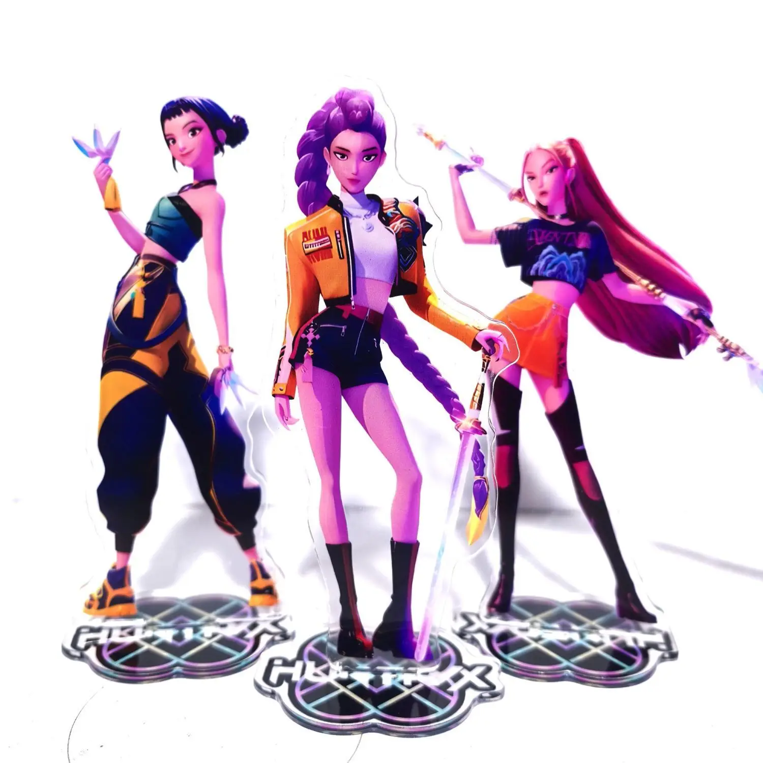 Kpop Demon Hunter Standing Plates Anime Rumi Mira Zoey Acrylic Ornament Kids Fashion Bedroom Model Toys Home Decor Children Gift