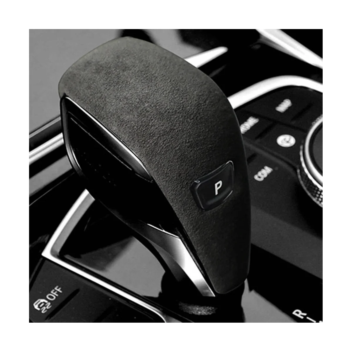 For BMW Z4 G29 17-23 Suede Black Tumbled Leather Shifter Cover Protective Cover Case