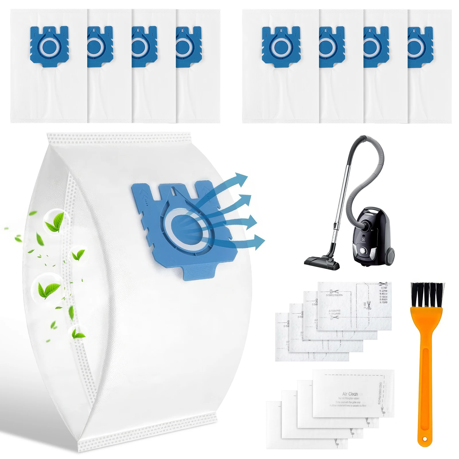 8x para bolsas Miele GN C1 C2 C3 aspiradora S2 S5 S8 S5211 S5210 Hoover polvo