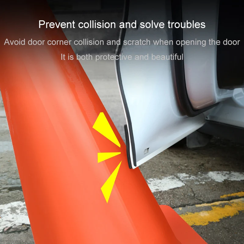 For TESLA Model 3/Y Car Door Corner Anti-Collision Protector Cover PVC Silicone Anti-Scratch Sticker Door Corner Guard