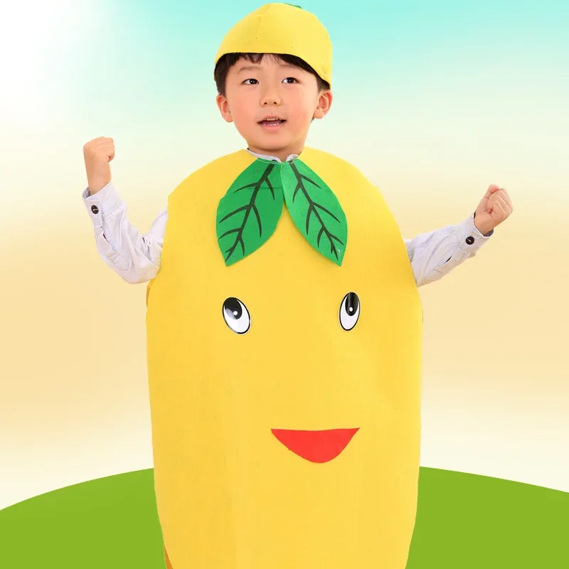 Christmas Children's Fruit And Vegetable Modeling Costumes Kindergarten Fruit Environmental Fashion Show To Clothes New Year Cos view 3