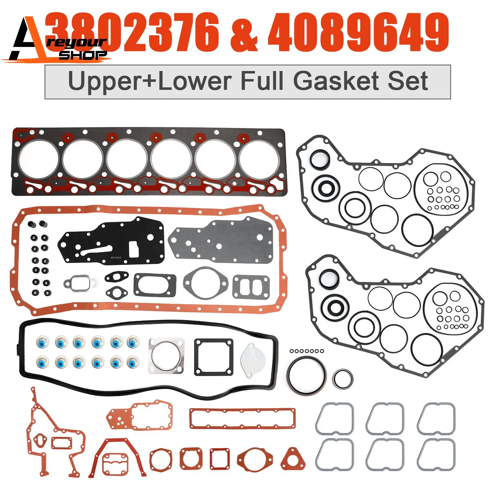 

Complete Upper Lower Head Gasket Set for Cummins Dodge Ram 2500 3500 5.9 12V
