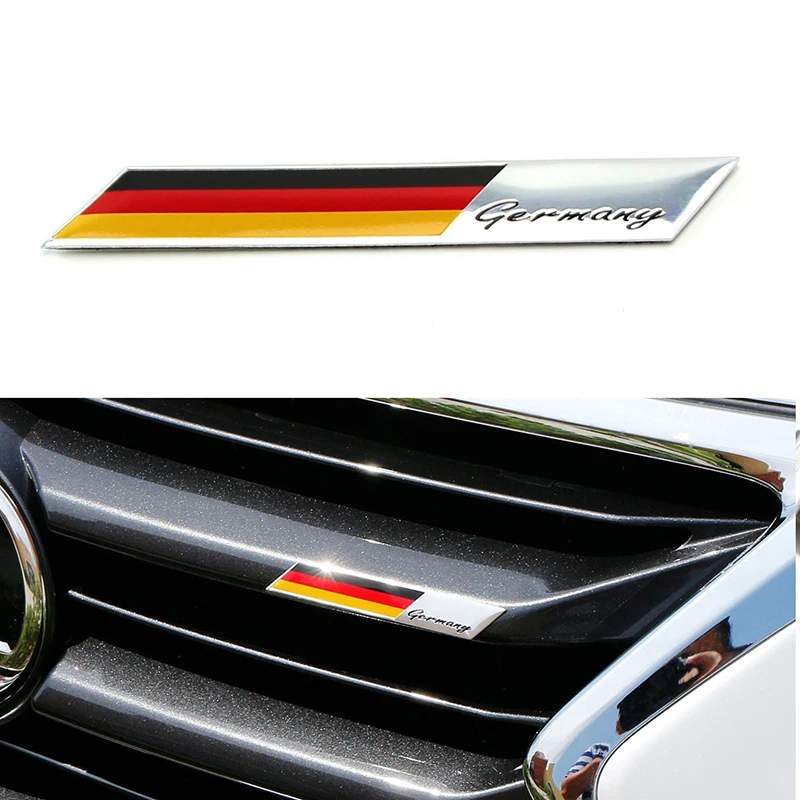 Aluminum Alloy Cover Germany Flag Grille car Car trunk dashboard steering wheel uniform color side fenders Sticker