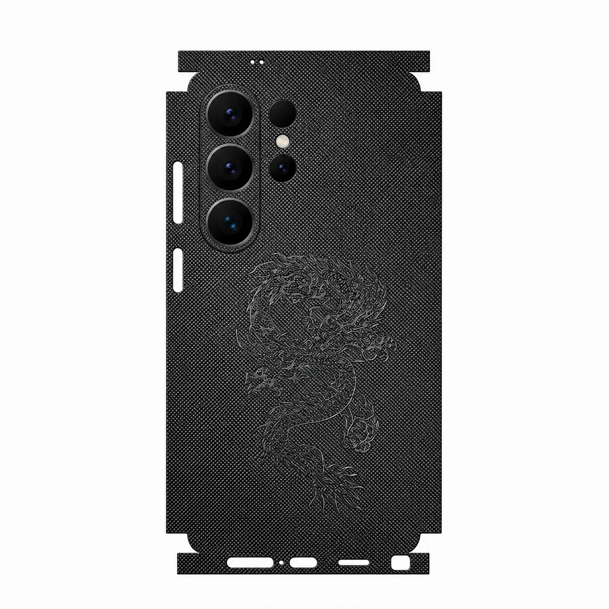 Vollflächige Kunstleder-Rückabdeckung für Samsung Galaxy S26 S25 Ultra Plus S24 S23 Vollumfassende Kratzfeste Rückseitenfolie Aufkleber