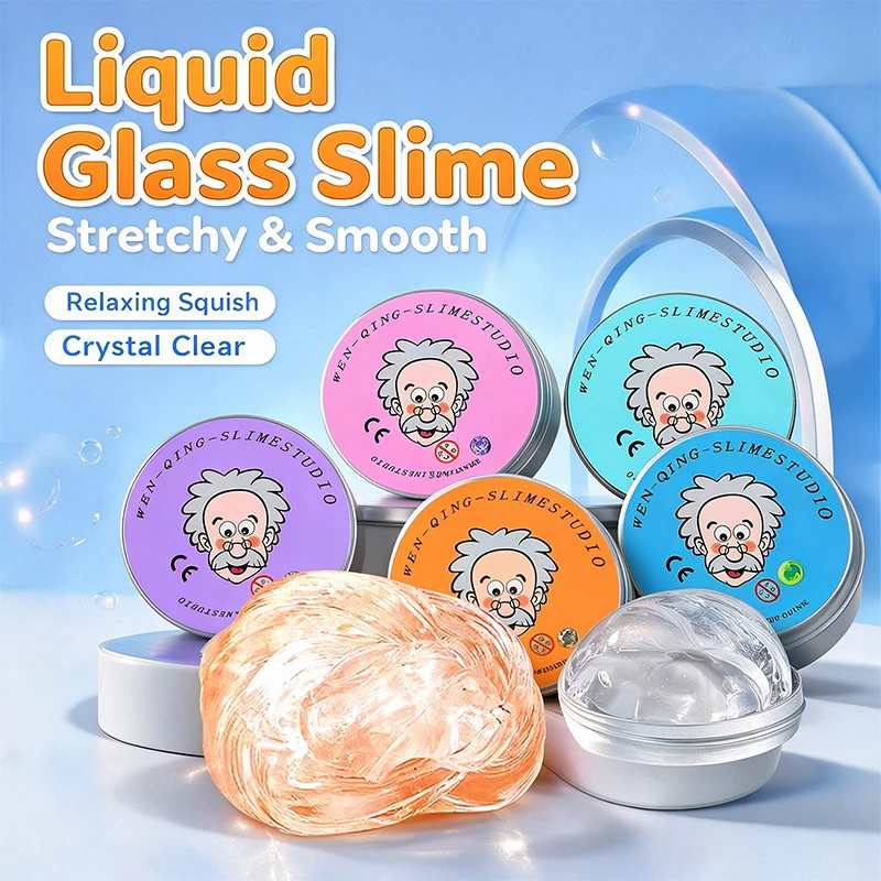 Colorful Non-Newtonian Liquid Decompression Toys Transparent Elastic Modeling Compound Creative Crafts Stress Relief Gifts