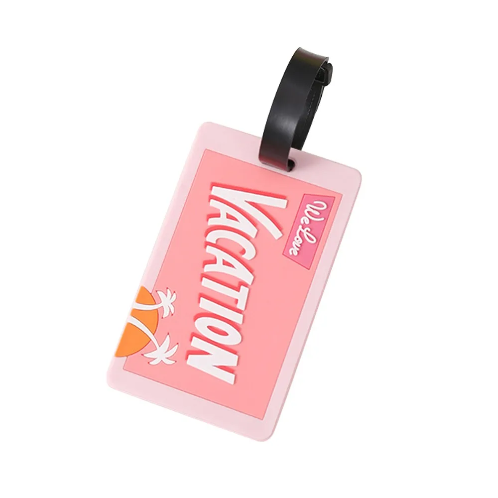 Creative Silicone Luggage Tag Letter Style Waterproof Suitcase Tag Durable Lightweight Bag Tag