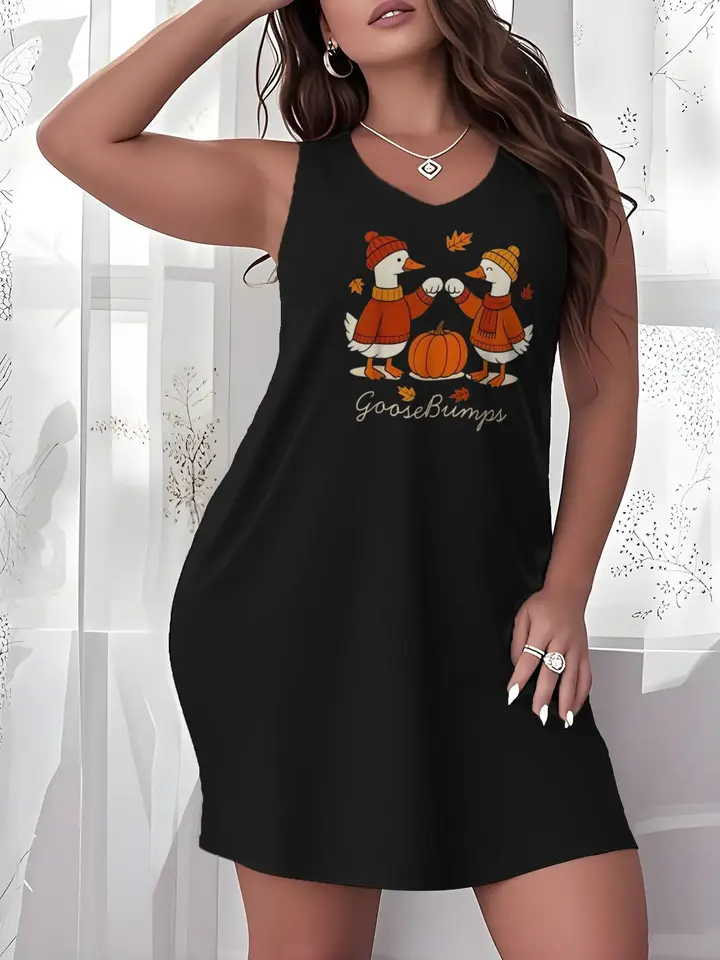 Plus Size Women's Fashionable Comfortable Dress
