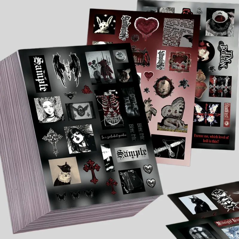 

Модные наклейки в стиле темного ретро-готика Y2k для ноутбуков, чехлов для телефонов, скейтбордов, багажа, в подарок милым девочкам и мальчикам