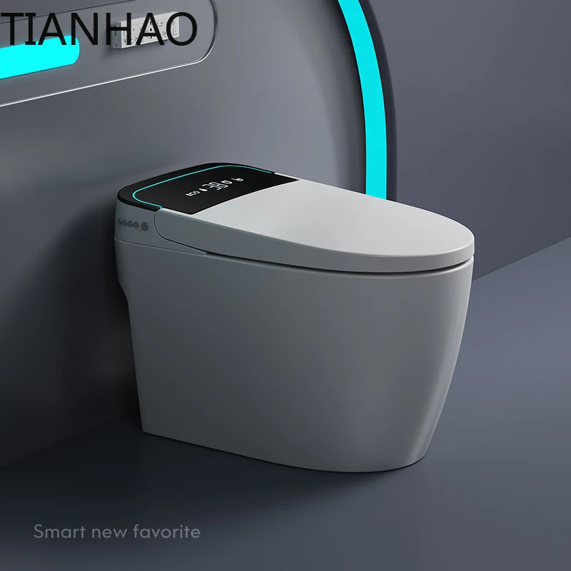 Luxury One Piece Bidet Toilet New Arrival Smart Automatic Flush Big Size Electric Intelligent Toilet Elongated Bowl Shape
