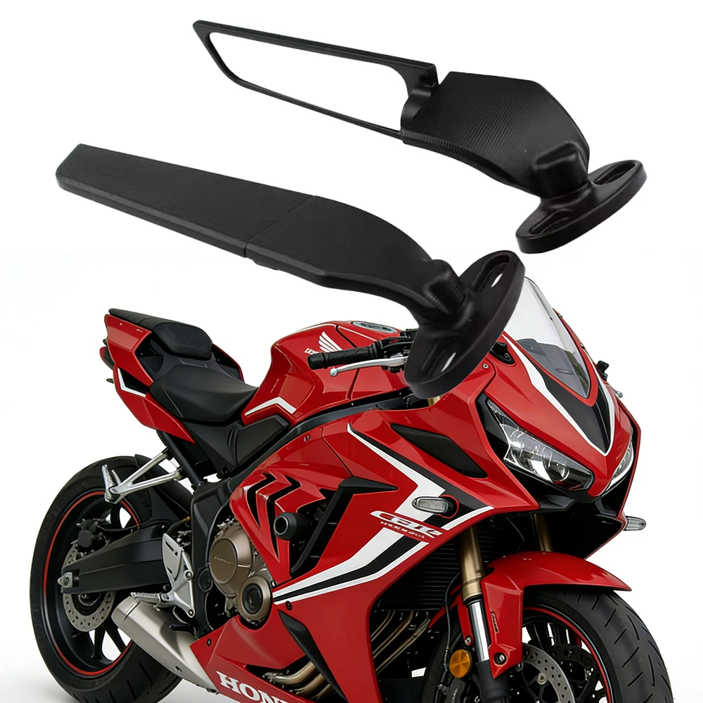 Universal Adjustable Wind Wing Motorcycle Side Mirrors For Yamaha YZF R1 R6 R3 Suzuki GSXR Kawasaki Ninja Honda CBR BMW S1000RR