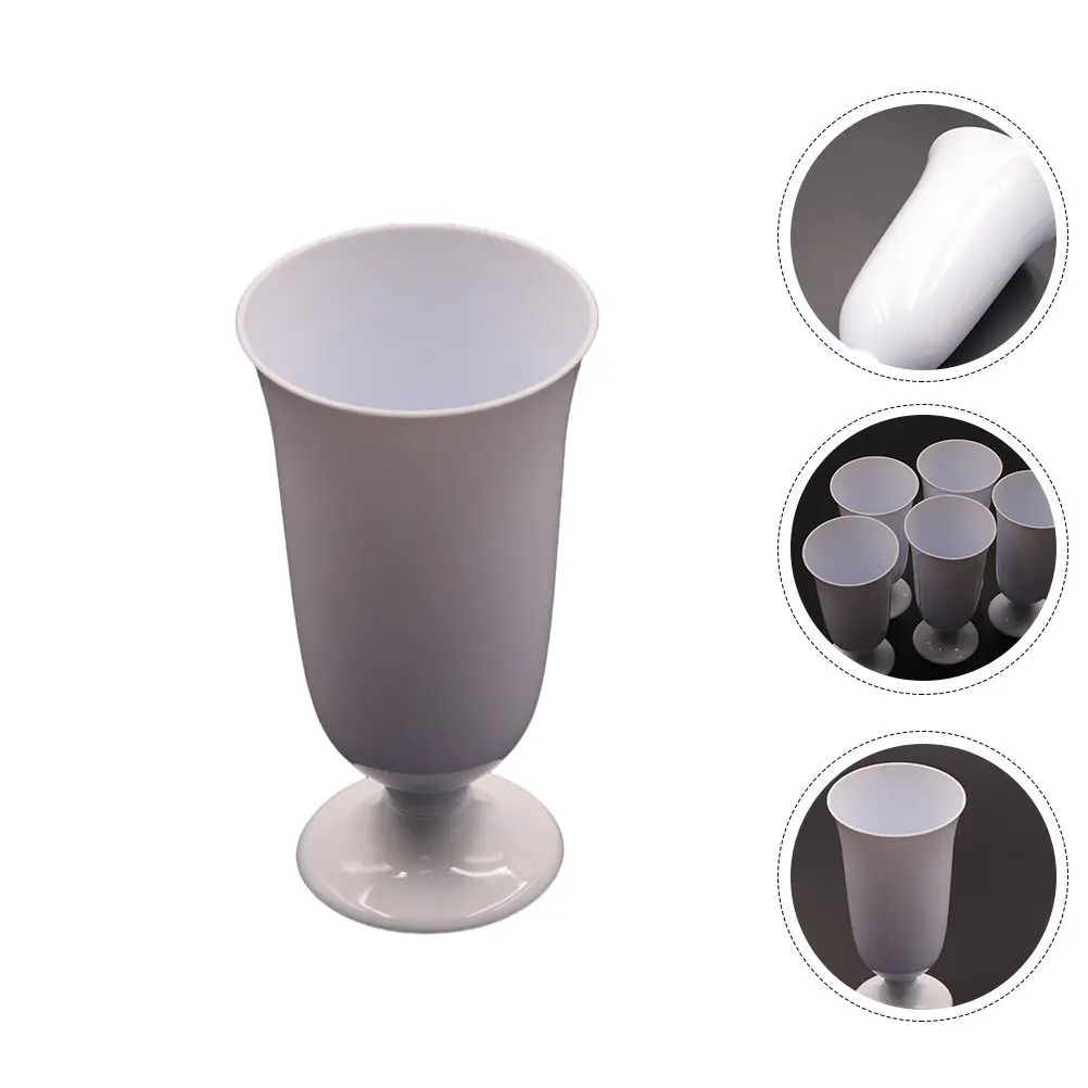 

1pc Plastic Vase Smooth Surface For Home Office Decor Creative Art Vase Flower Arrangement Container Elegant Flower Buckets