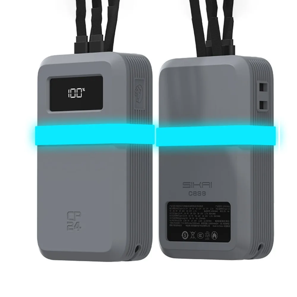 Shockproof Silicone Case Dustproof Solid Color Protective Cover Portable Soft for CUKTECH CP24 20000mAh Power Bank 40W