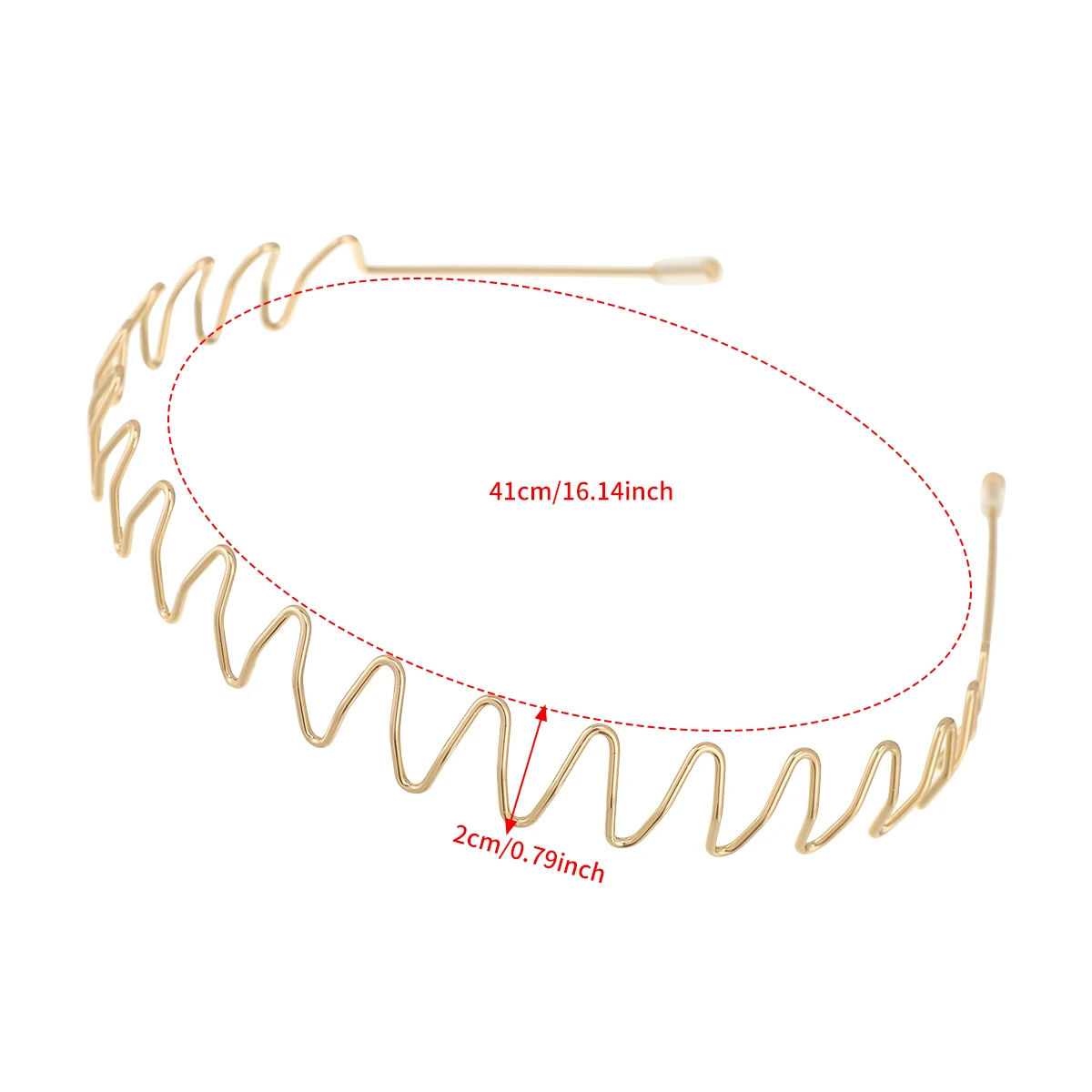 New Fashion Simple Curve Metal Hairband For Women Hair Accessories Headband Girls Headwear image 5