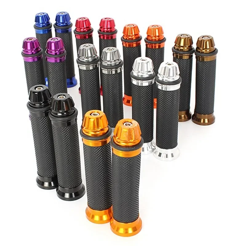 

2Pcs 7Inch 8 Inch Motorcycle CNC Aluminum Rubber Gel Hand Grips For 22mm Handlebar Sport Bike Motorcycle Accessories Free Ship