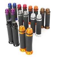 2Pcs 7Inch 8 Inch Motorcycle CNC Aluminum Rubber Gel Hand Grips For 22mm Handlebar Sport Bike Motorcycle Accessories Free Ship