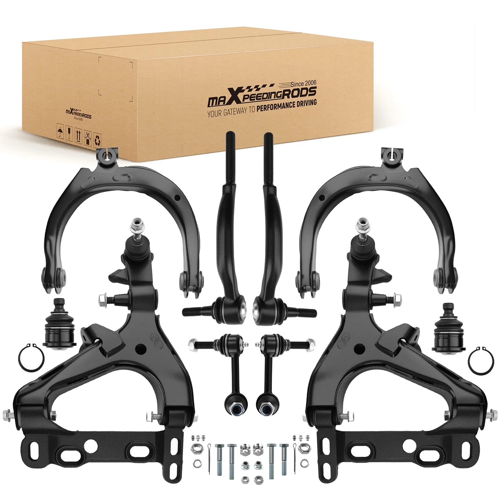 

MaXpeedingrods Factory 10x Front Suspension Control Arms Tie Rods for Chevy Trailblazer GMC Envoy XL Oldsmobile 2002-2003