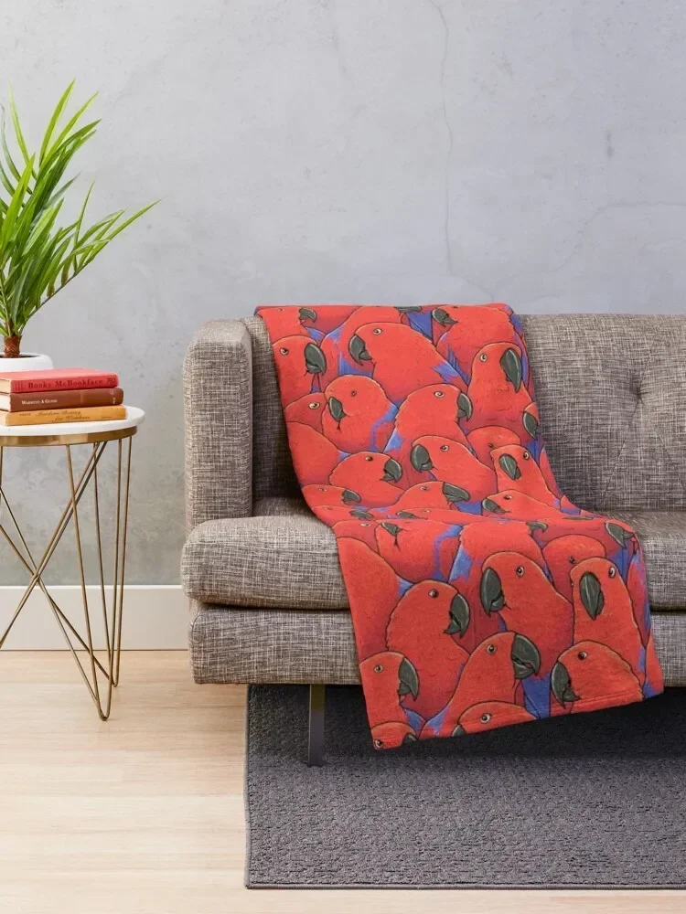 Female Eclectus Parrots Throw Blanket Kid'S Sofa Softest Blankets