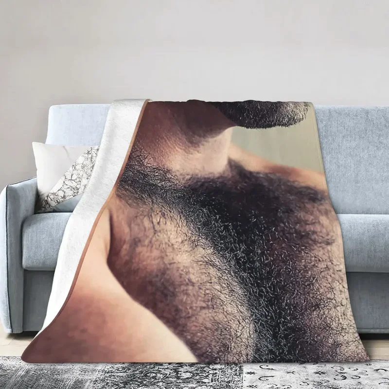 Pablo-chest and beard hair showing deep blanket soft warm flannel throw blanket plush bed home sofa for living room