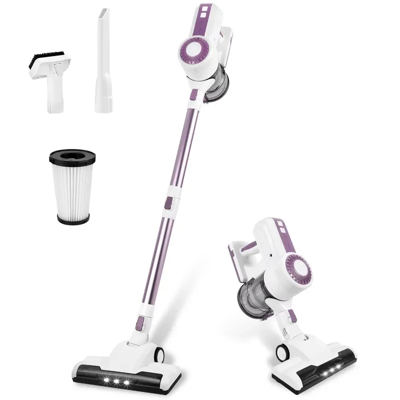 MOOSOO L12 L12E Super Suction Portable Cordless Sweep Vacuum Cleaner Rechargeable Battery-Powered Cordless Stick Vacuum