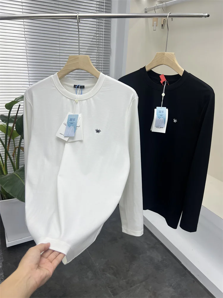 

Удобная мужская круглая футболка Ne Long Sve с перьями и протеиновым волокном, вышивка, модальный базовый слой Faion Urban Sle