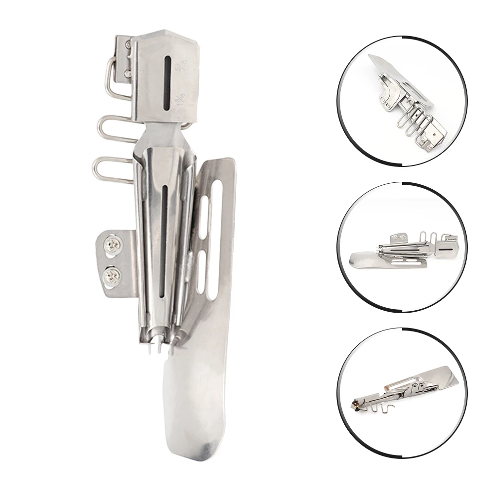 

Premium Sewing Machine Binder Replacement Binding Tool Right Angle Hemmer Double Fold Overlock Attachment For Industrial Use