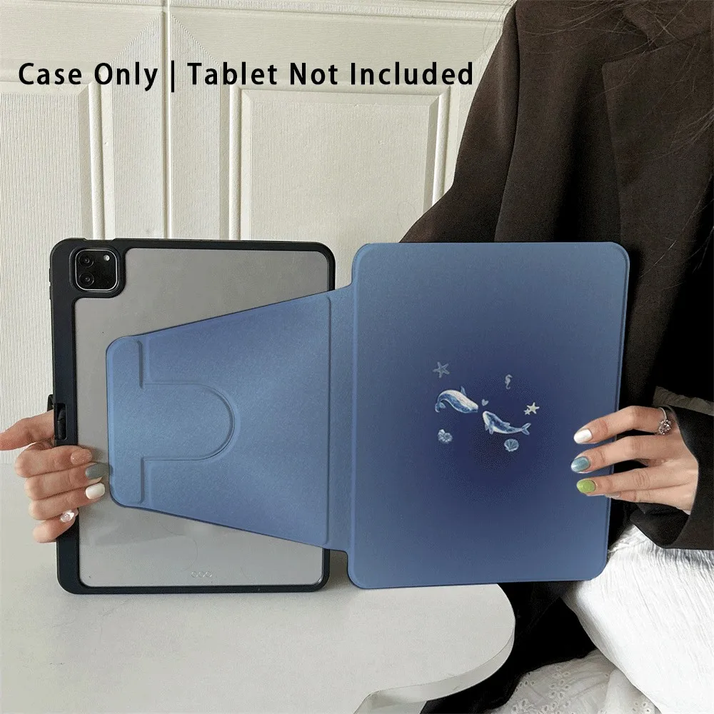 

360 ° Rotating Foldable Case to Easily Protect Your Pad: Compatible with iPad Air 6,Air 5,4,10,2024,air m3/a16 2025