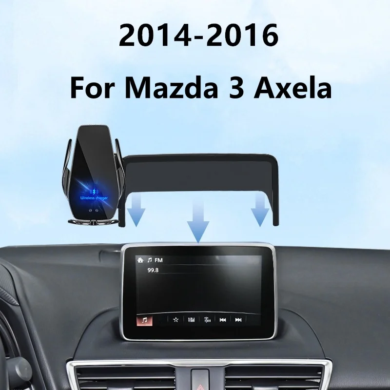 

2014-2016 For Mazda3 Axela Mazda 3 Car Screen Phone Holder Wireless Charger Navigation Modification Interior 7 Inch Size