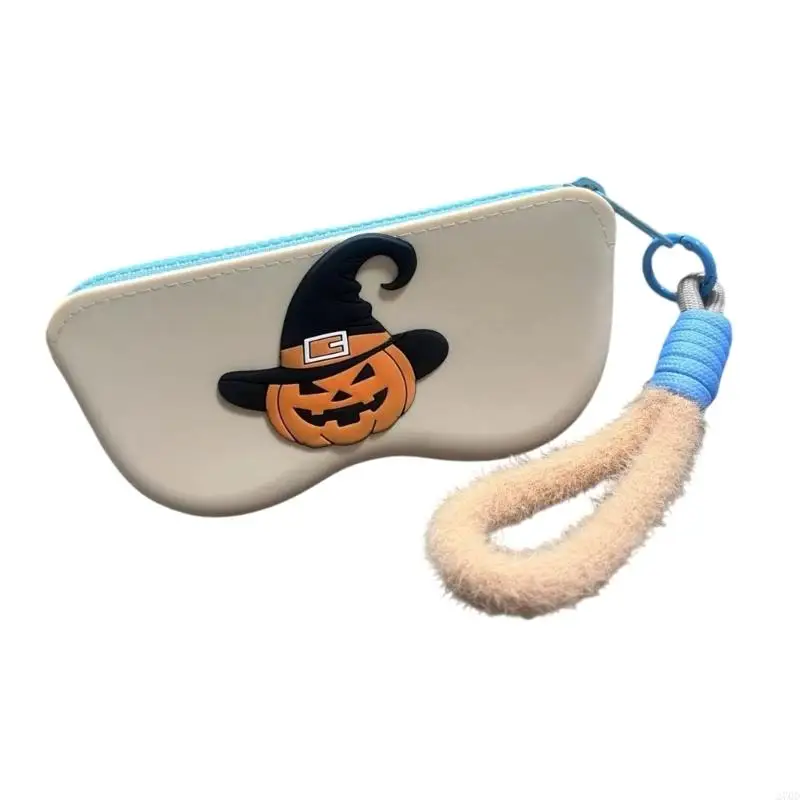 Suporte óculos silicone amigável 270D Caso armazenamento multiuso acessório Halloween para óculos itens pequenos