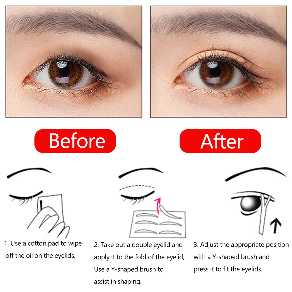 600/1800Pcs Double Eyelid Tape Stickers Breathable Invisible Eye Stickers Lift Strips For Eyes Waterproof Eyelid Tape Tool
