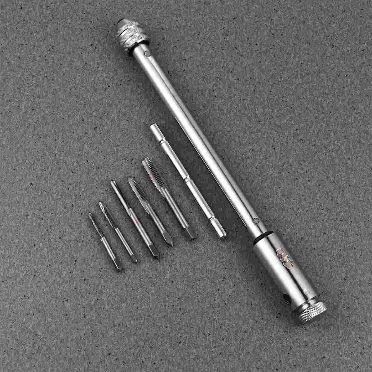 

T Ratchet Wrench Set Tap Wrench -M8 Wrench -M8 Tap Jaw Ratchet Tap Silver ratchet tap wrench tap ratchet