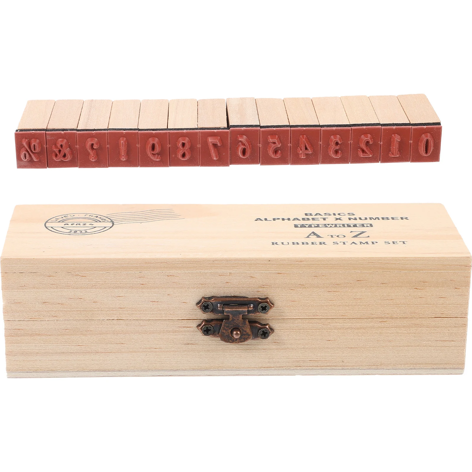 

1 Set Of Wooden Alphabet Retro Diy Craft For Journaling Scrapbooking Handmade Cards Gift Tags Mini Wood Stamps Crafting Ink