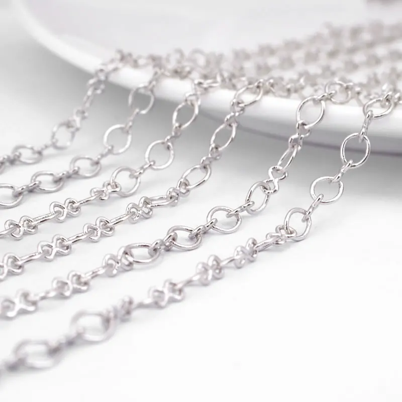 5 Meters width 3.5MM Copper Round Oval Link Figaro Chains Necklace Chains Diy Jewelry Findings Accessories Wholesale