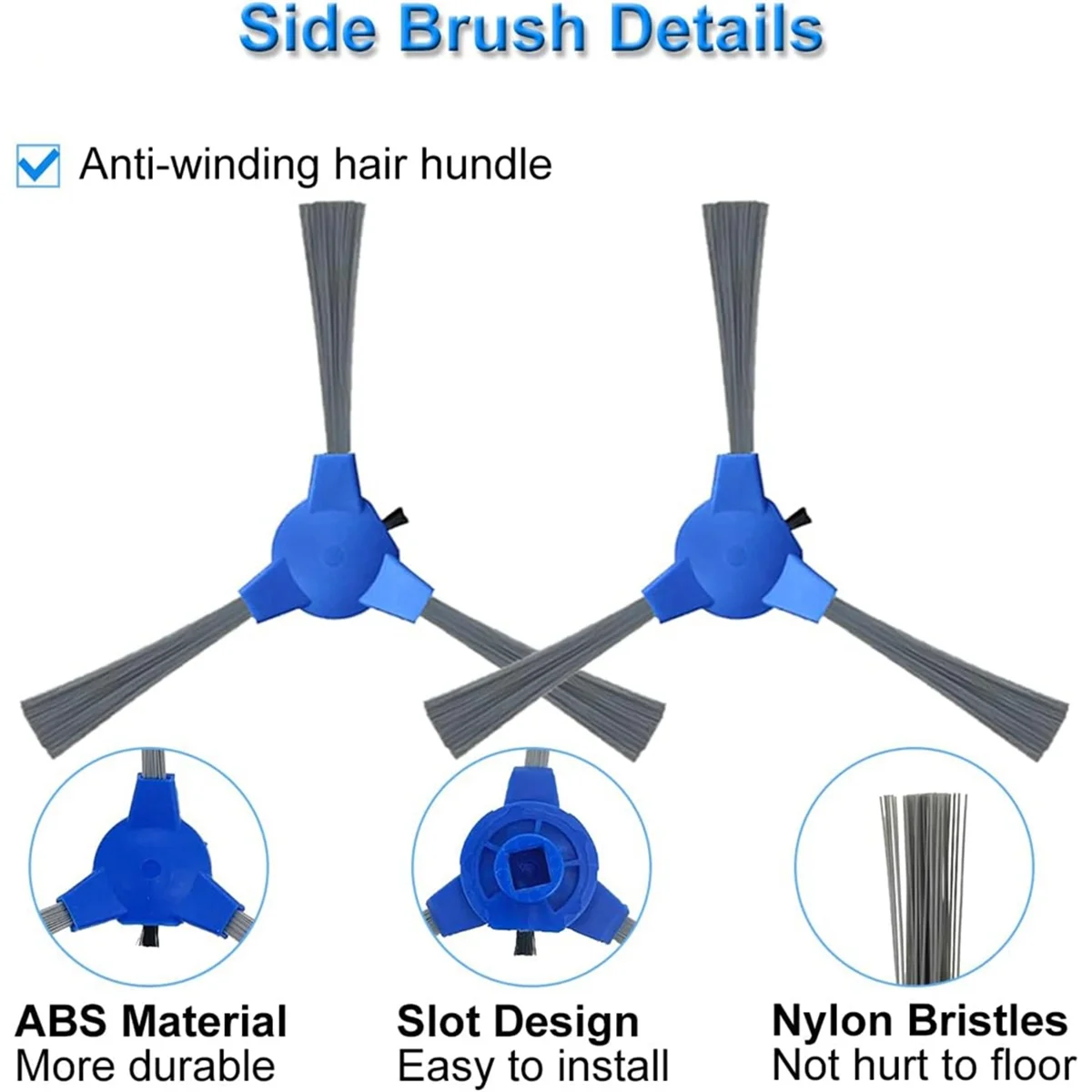 HIWS لـ RoboVac 30C MAX/G30 Edge/11S Max/15C Max/G30/G30 MAX/G30 مكنسة كهربائية هجينة فرشاة جانبية رئيسية مرشحات HEPA #2
