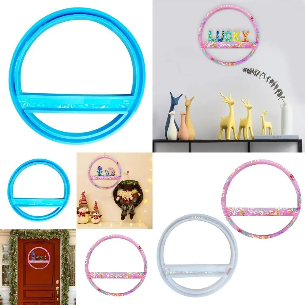 

J78F Flexible Silicone Circular Door Sign Slot Mould for Personalized Entryway Decors