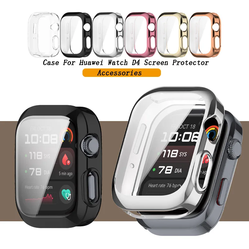 TPU Plating Case for Huawei Watch D2 Soft Slim Protective Cover with Screen Protector & Scratch Resistance Full Coverage