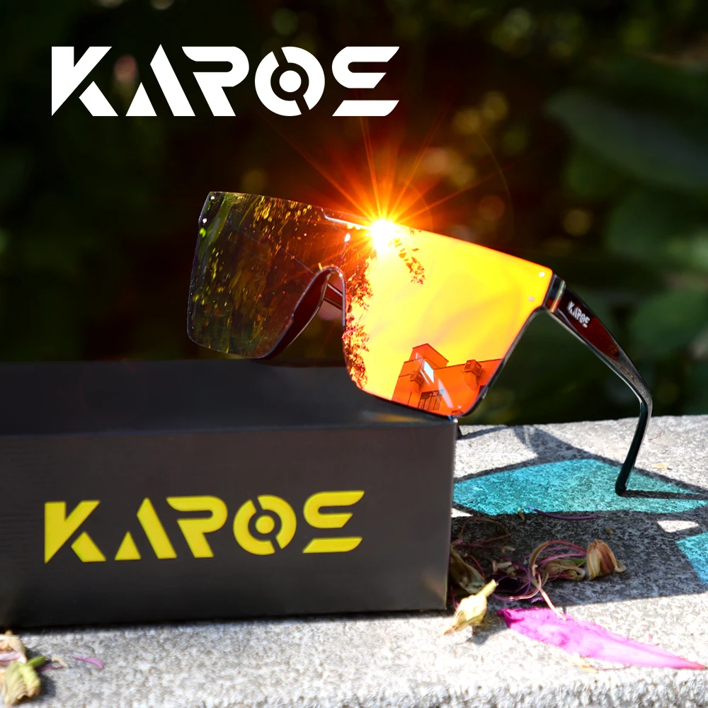 

KAROS Fashion Rimless Sunglasses For Women Men Large Square Brand Design Rectangle Colored lenses UV400 Eyewear YZ2017