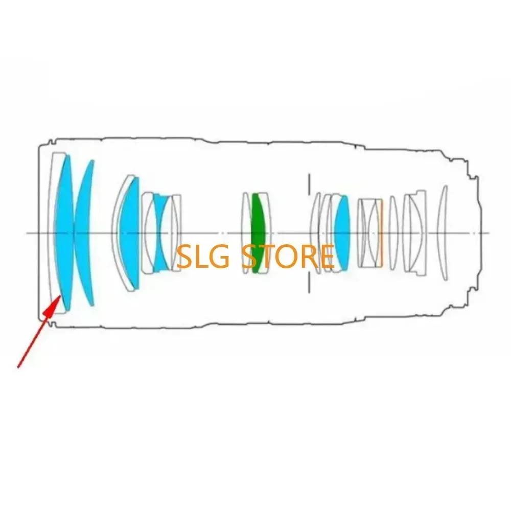 Neues vorderes 1. Erstes Optikelementglas für Canon RF 70-200 mm 70-200 mm F/2.8L & F/4 L IS USM Kamera-Reparaturteil (nur Glas)