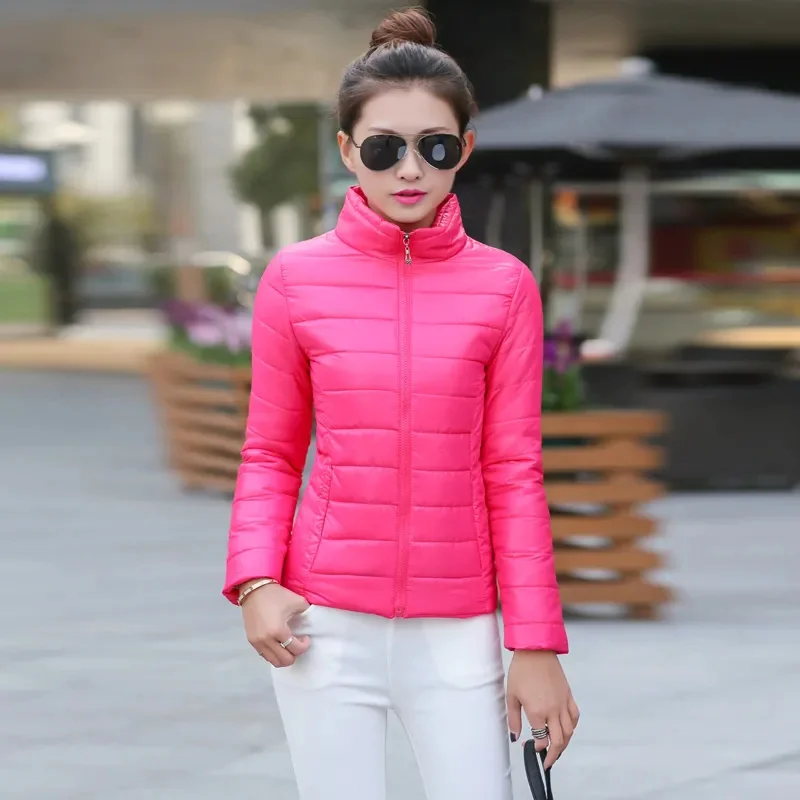 2024 Autumn Winter New Parkas Down Coat Women's Short Overcoat Fashion Warm Cotton Padded Jacket Large Size Outerwear Female Top