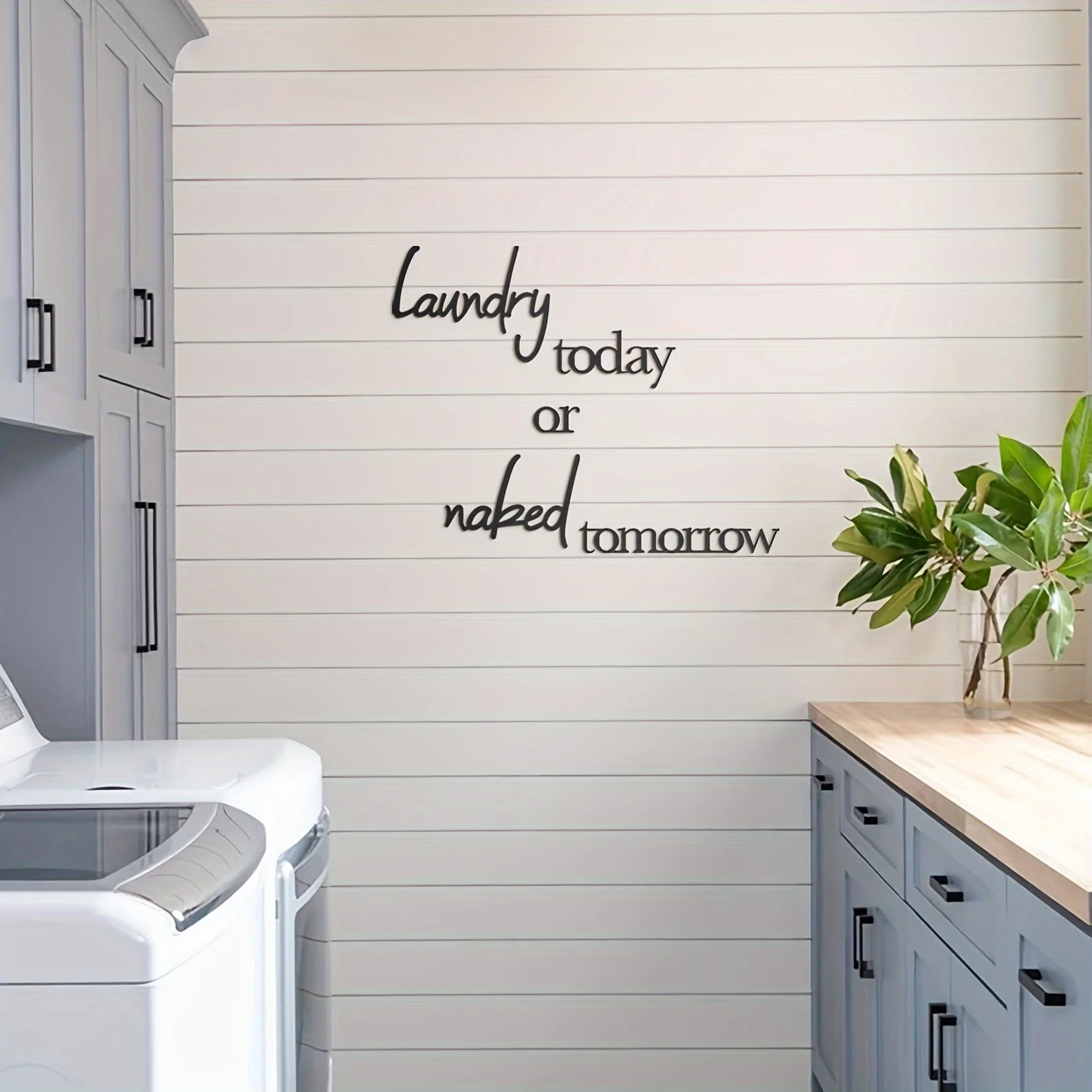 

5pcs Modern Metal "Today or Naked Tomorrow" Letter Wall Sign - Rustic Aesthetic Hanging Art with Horizontal Lettering, Metal Wall-Mounted Decor Suitable for Bathroom, Kitchen, Bedroom, Living Room - Horizontal Wall Decoration