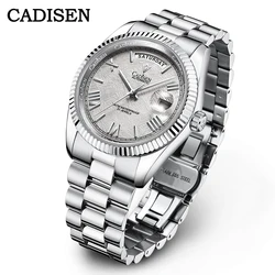 NEW 2025 CADISEN Men's Mechanical Watches Luxury Meteorite Dial Automatic Watch For Men Week 100M Japan MIYOTA 8285 Clock Man