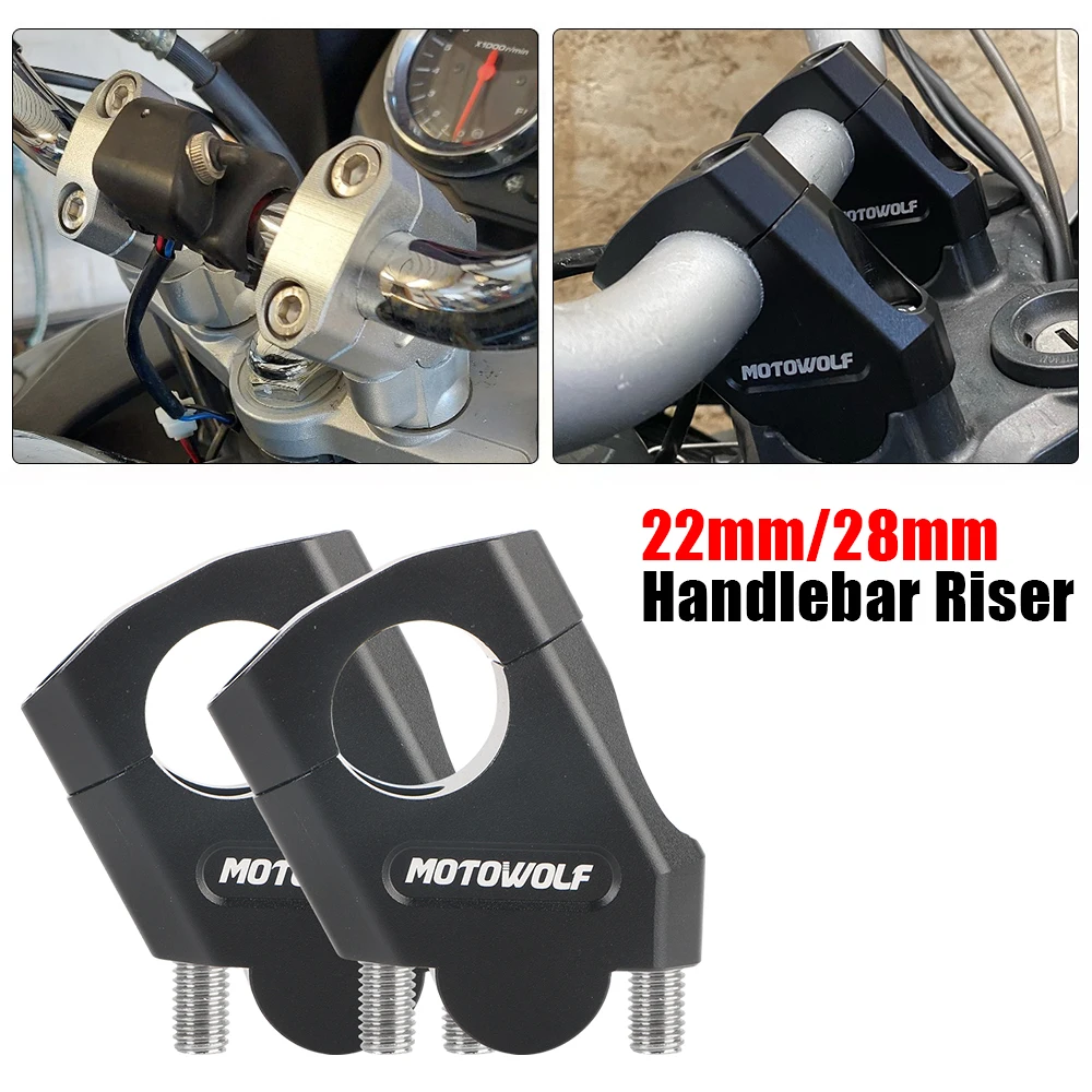 22mm 28mm Motorcycle Handlebar Riser For BMW GS 1200 1250 Adventure Motocross Handle Clamp Extender Adapter Pit Bike Universal